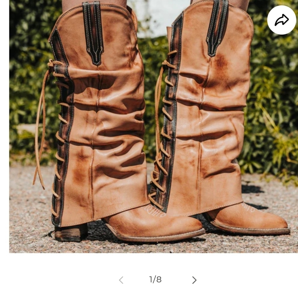 FREEBIRD Jules Tan Leather Women's Boots SIZE 8 NWOT